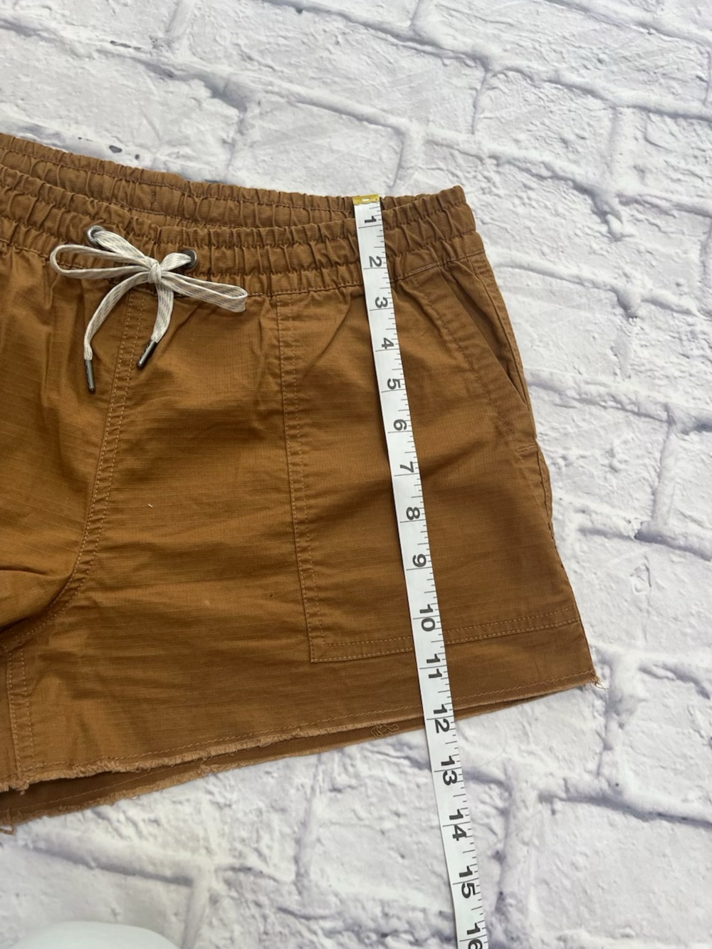 Vuori ripstop summer Shorts in Brown tan umber color Athliesure S - Picture 3 of 8
